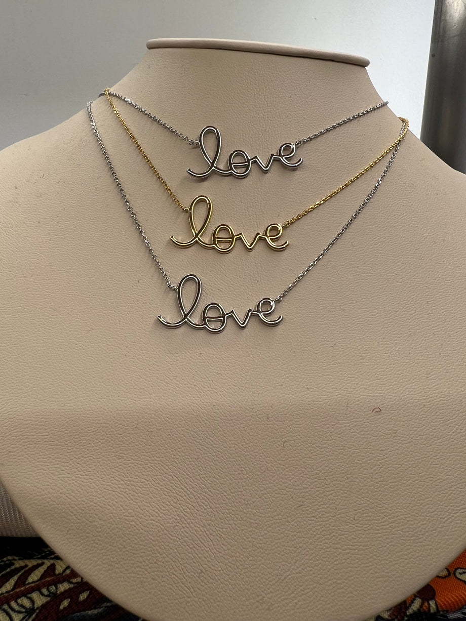 Sterling Silver Love Necklace – Forever Today by Jilco