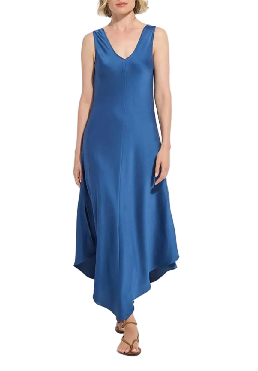 Sakura Bias Satin Handkerchief Dress
