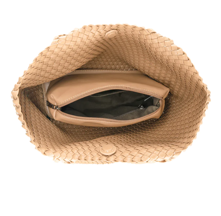 Straw and faux leather beach bag - KUVE' - Ginevra calzature